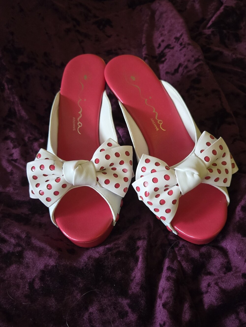 Nina Archive Collection Retro Mid Century Pinup Polly Mule 7.5